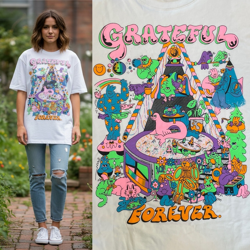 GRATEFUL DEAD Tee Culture Grateful Forever Graphic Band T-Shirt Size M NWT